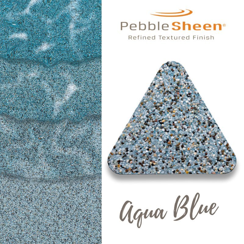 Aqua Blue PebbleSheen pool finish — pool view